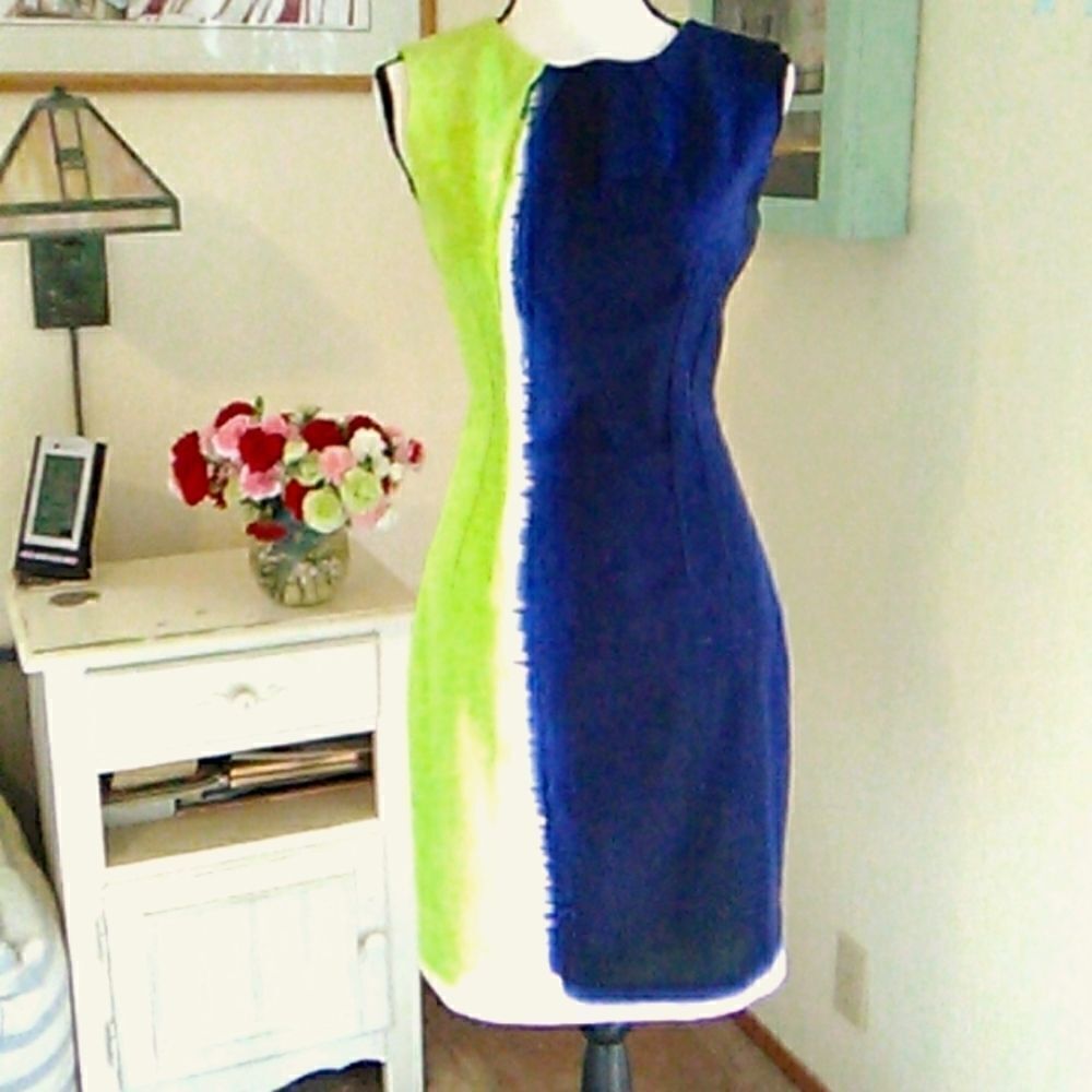 TahariāSaturatedĀ ColorāPencilāSheathāDress